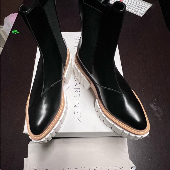 ❌SOLD❌ Stella McCartney Emilie Platform Chelsea Boots Black Size 41EU/11US - Picture 6 of 14